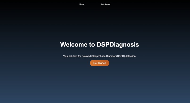 DSPDiagnosis: ML-driven Website for DSPD Diagnosis – screenshot 1