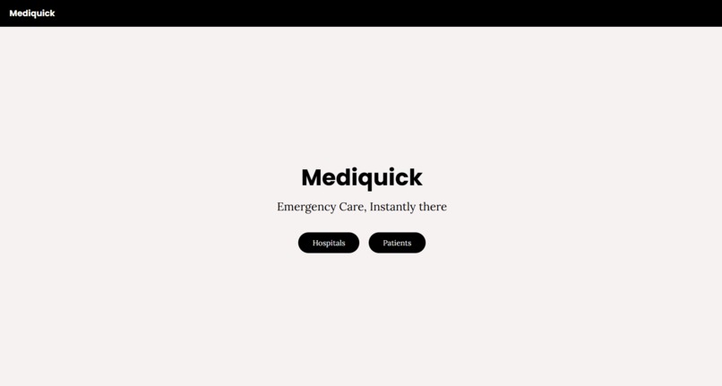 Mediquick - AI Based Emergency Hospital Bed Booking System – screenshot 1