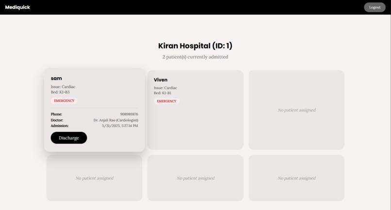 Mediquick - AI Based Emergency Hospital Bed Booking System – screenshot 10