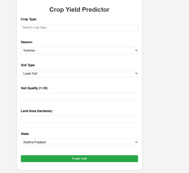 CropYieldPredictor – screenshot 1