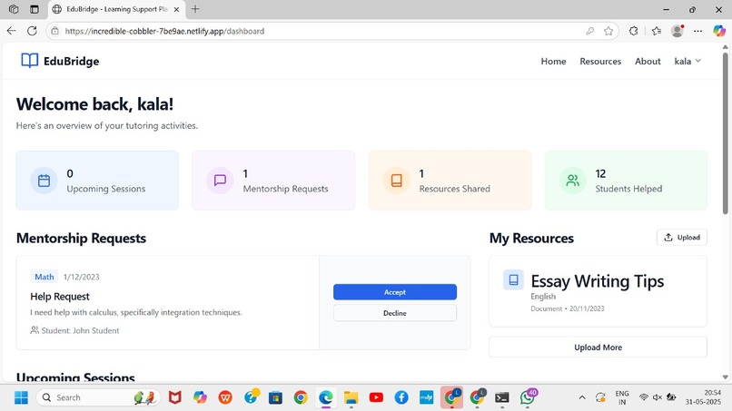 EduBridge– Learning Support for Underserved Communities – screenshot 3