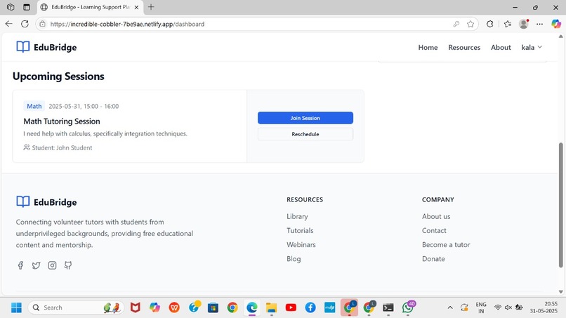 EduBridge– Learning Support for Underserved Communities – screenshot 6