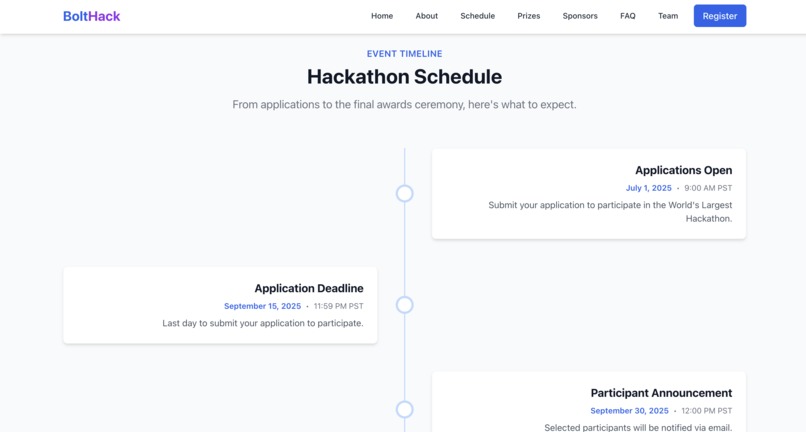 World’s Largest Hackathon web page – screenshot 4