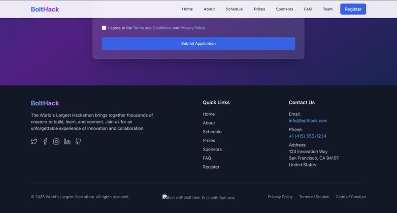 World’s Largest Hackathon web page – screenshot 9