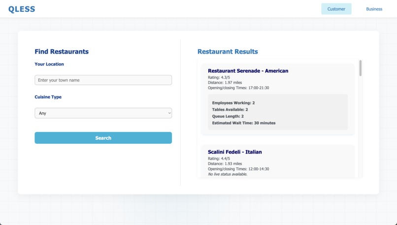 QLess – screenshot 2
