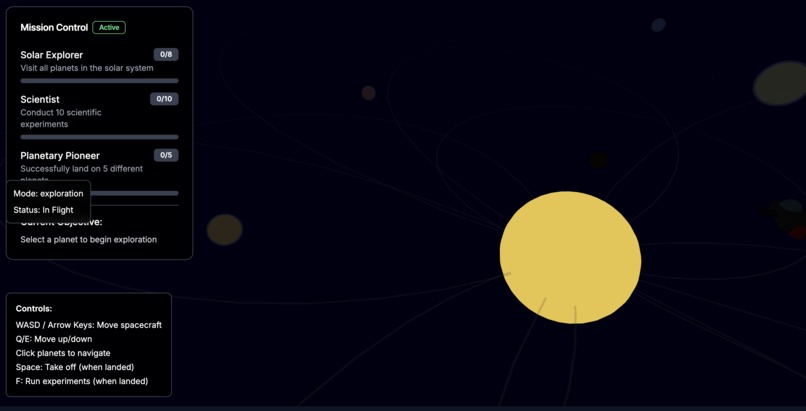 Space travel simulator – screenshot 1