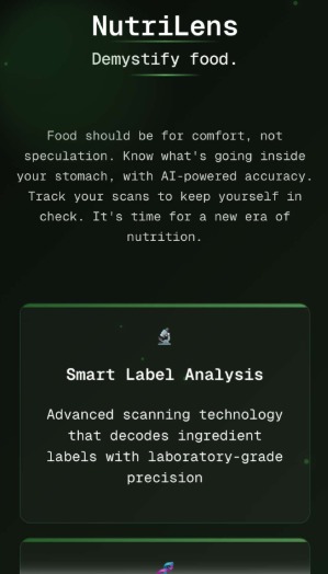 NutriLens – screenshot 1
