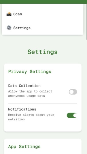 NutriLens – screenshot 2