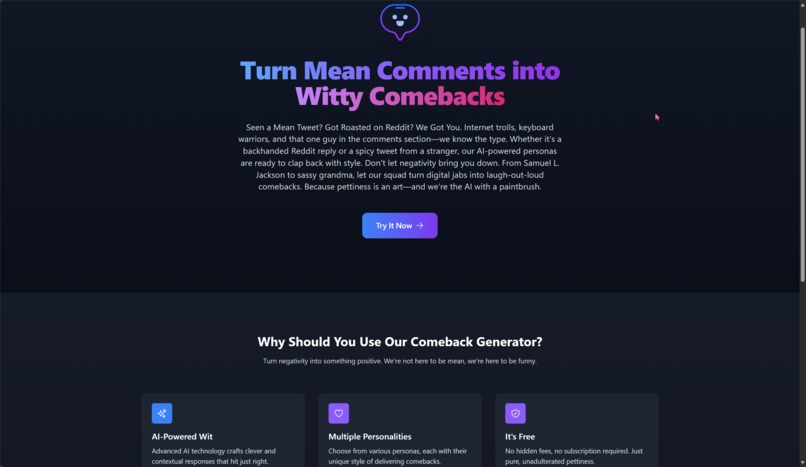 comeback-ai – screenshot 1