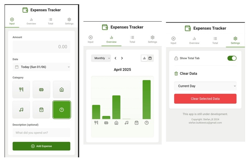 Personal Expenses Tracker – screenshot 1