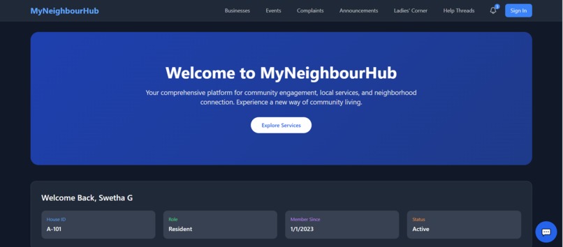 MyNeighbourHub  – screenshot 1