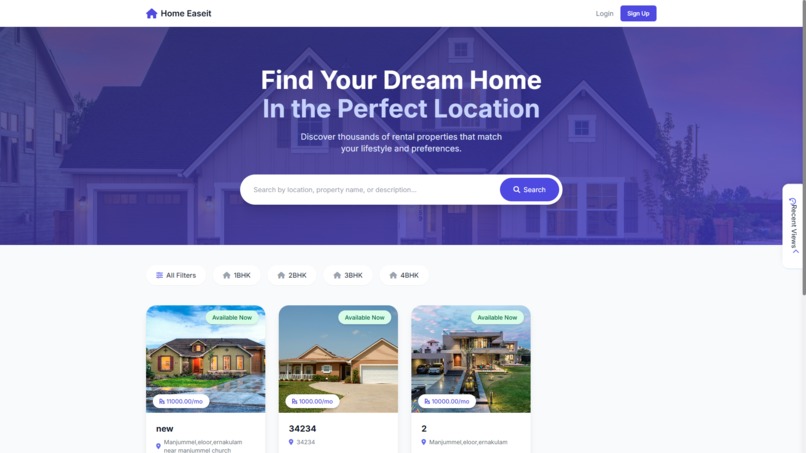 home rental system – screenshot 2