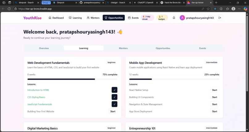 YouthRise – screenshot 1
