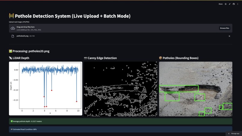 Pothole Detection – screenshot 1