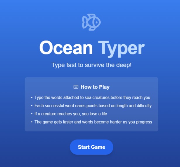 Ocean Typer – screenshot 3