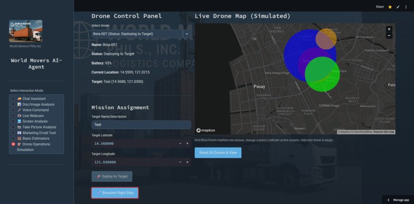  World Movers AI-Agent Drone, Customer Service, & Marketing – screenshot 3