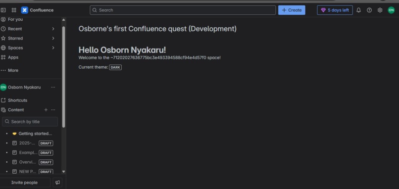 Confluence App Novice level quest – screenshot 2