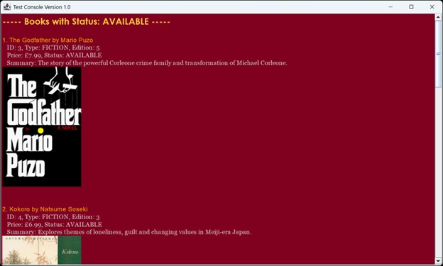 QUB Library Management System – screenshot 4
