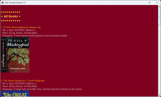 QUB Library Management System – screenshot 3