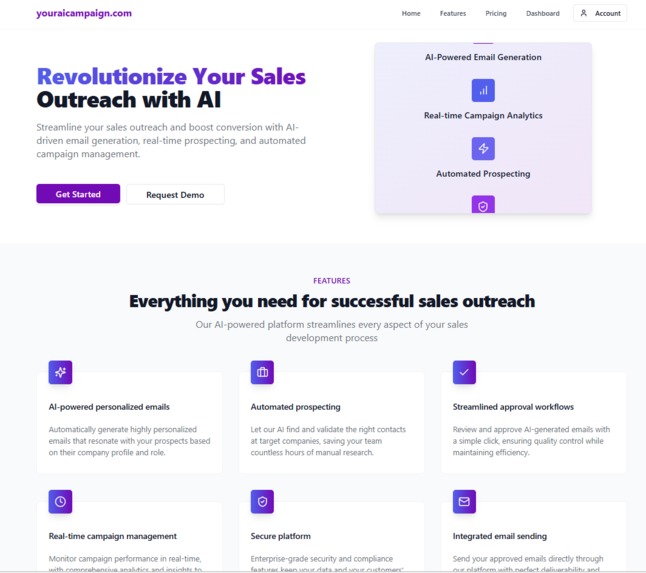 your ai outreach – screenshot 2