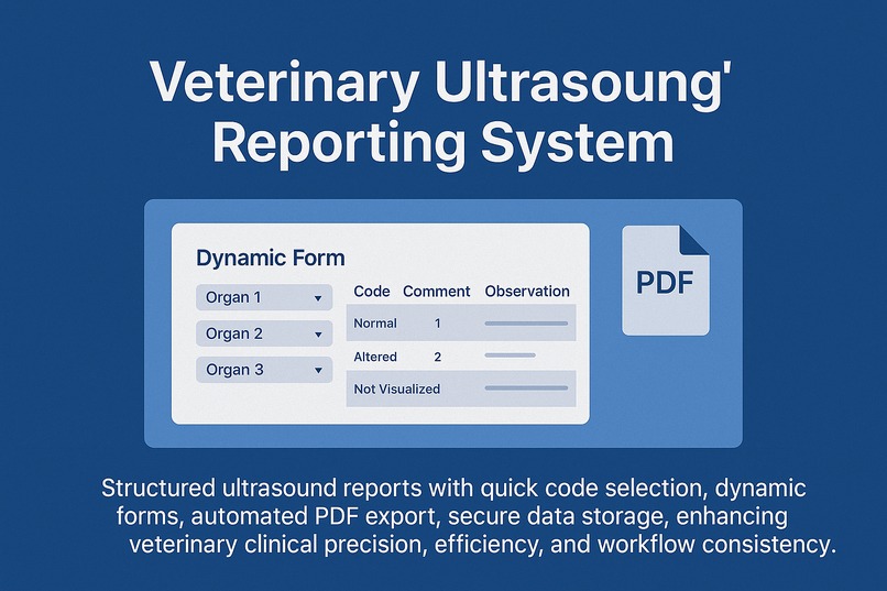 Veterinary Ultrasound Reporting System – screenshot 1