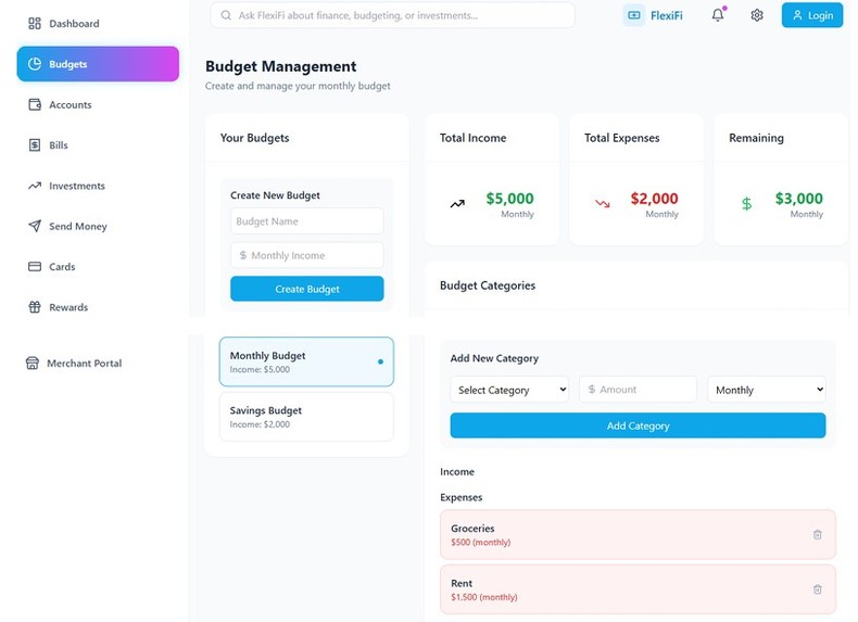 FlexiFi - Smart Personal Finance Management – screenshot 2
