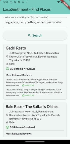 LocaSentiment – screenshot 2