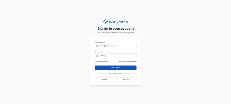 Solar CRM Pro – screenshot 1