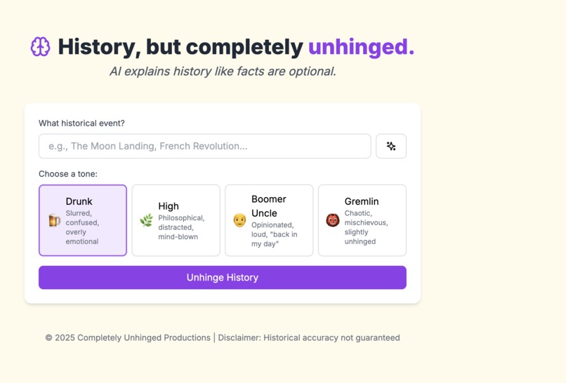 History, but completely unhinged – screenshot 1