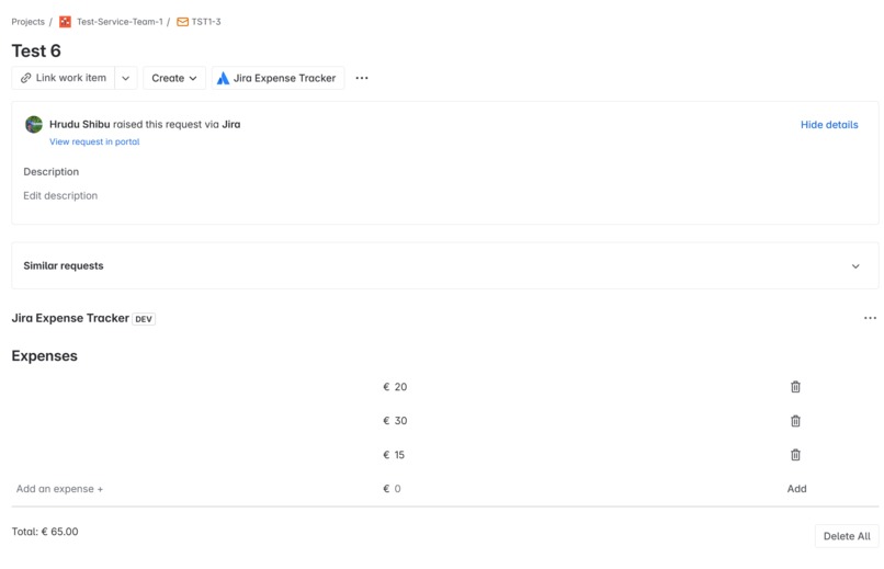 Jira Expense Tracker – screenshot 2