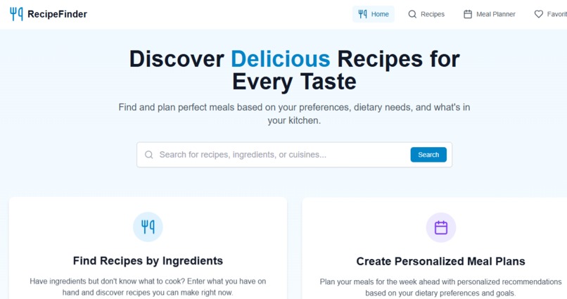 RecipeFinder – screenshot 1