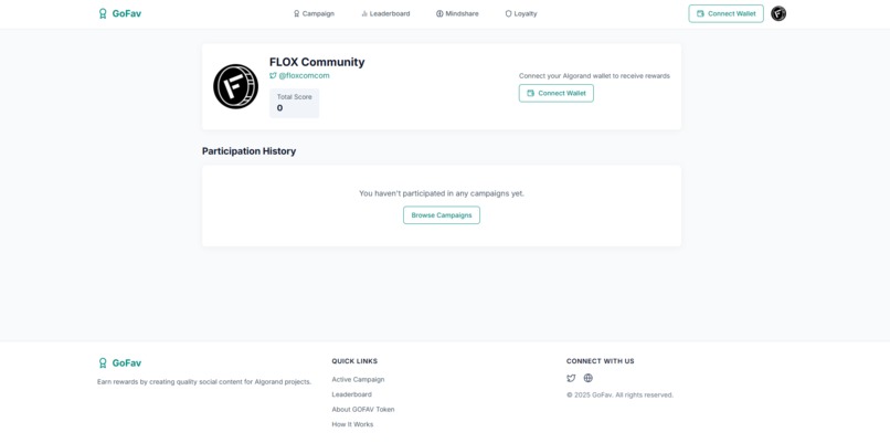 GoFav - SocialFi on Algorand – screenshot 1