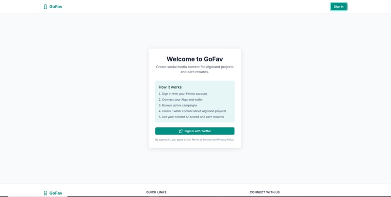 GoFav - SocialFi on Algorand – screenshot 2