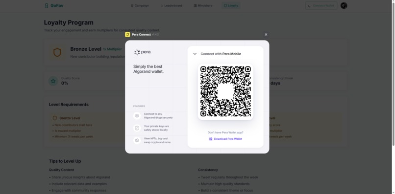 GoFav - SocialFi on Algorand – screenshot 3