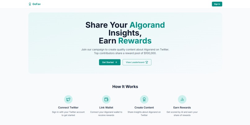 GoFav - SocialFi on Algorand – screenshot 4