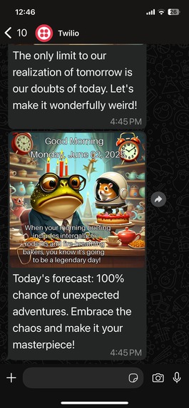 Serverless Agentic AI Meme Generator for WhatsApp – screenshot 2