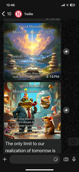 Serverless Agentic AI Meme Generator for WhatsApp – screenshot 1