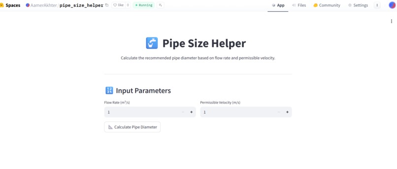 Pipe Size Helper – screenshot 1