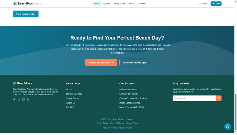 BeachRecs : Sustainable Full stack App for Safe Beaches – screenshot 2