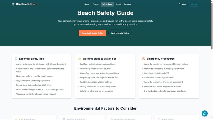 BeachRecs : Sustainable Full stack App for Safe Beaches – screenshot 3