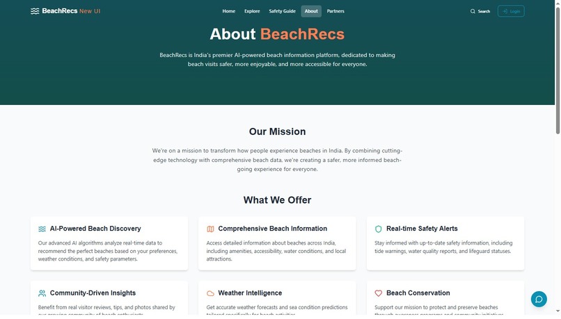 BeachRecs : Sustainable Full stack App for Safe Beaches – screenshot 4
