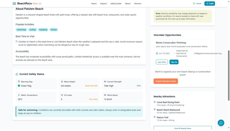 BeachRecs : Sustainable Full stack App for Safe Beaches – screenshot 5