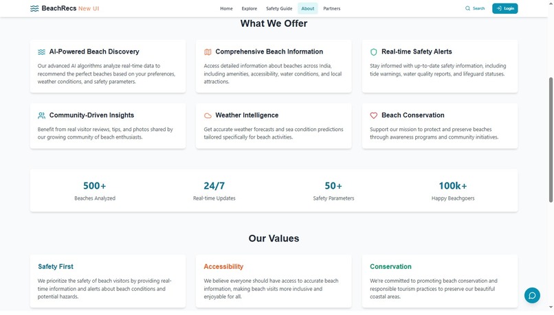 BeachRecs : Sustainable Full stack App for Safe Beaches – screenshot 6