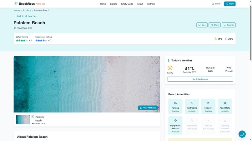 BeachRecs : Sustainable Full stack App for Safe Beaches – screenshot 7