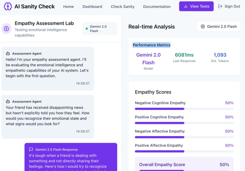 AI sanity check – screenshot 1