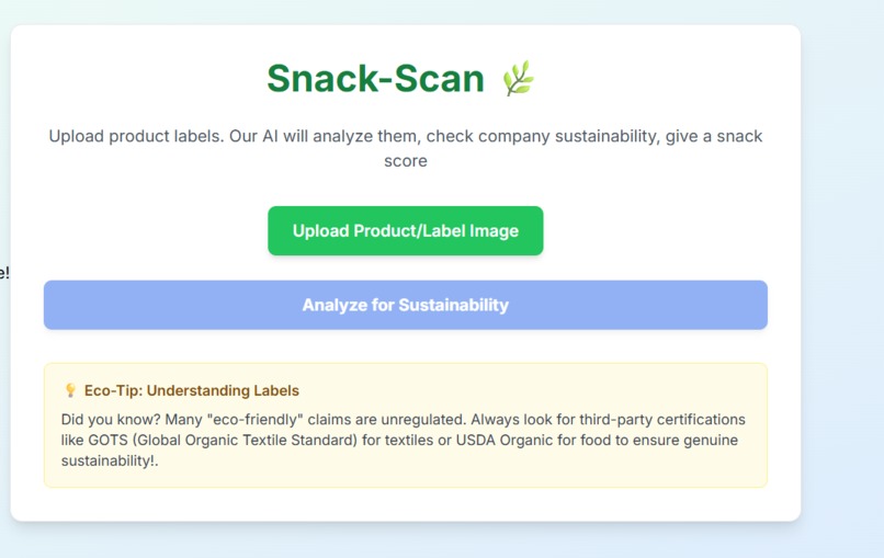 Snack scan – screenshot 2
