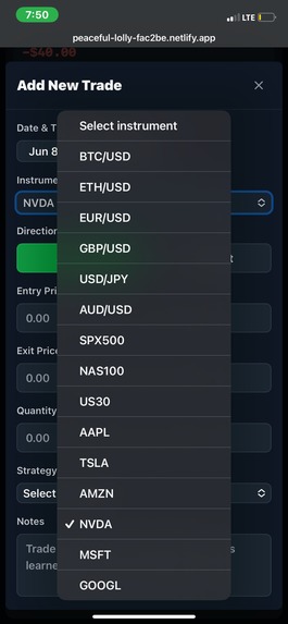 A Trading Journal – screenshot 4