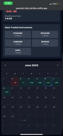 A Trading Journal – screenshot 1