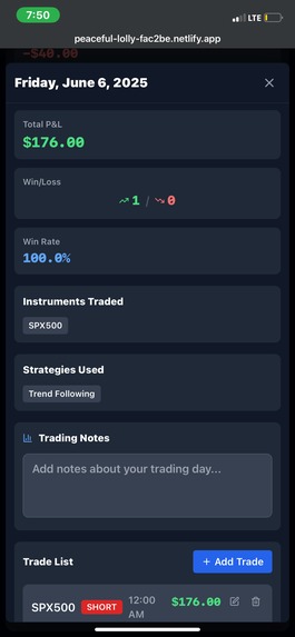 A Trading Journal – screenshot 5
