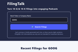 FilingTalk : Turn 10-Q & 10-K filings into engaging podcasts